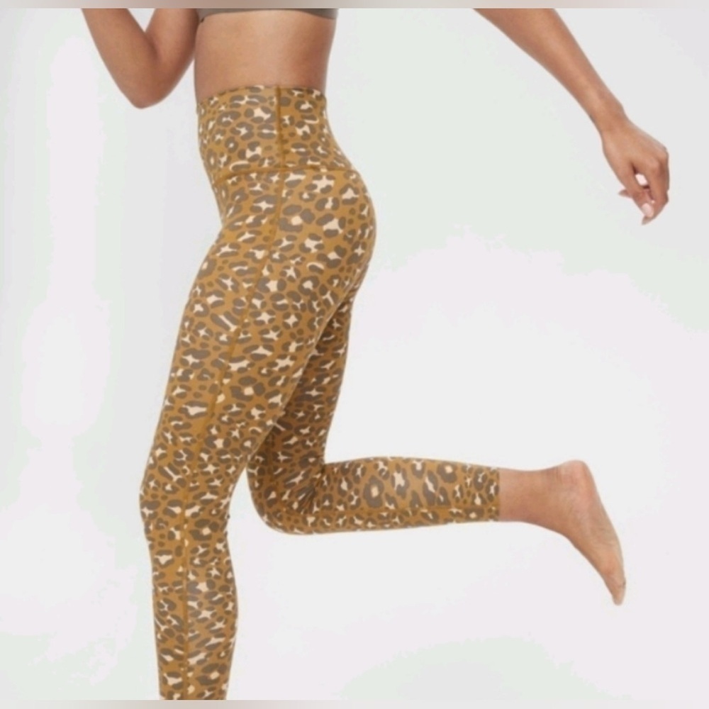 Aerie Offline Olive and Brown Leopard Leggings